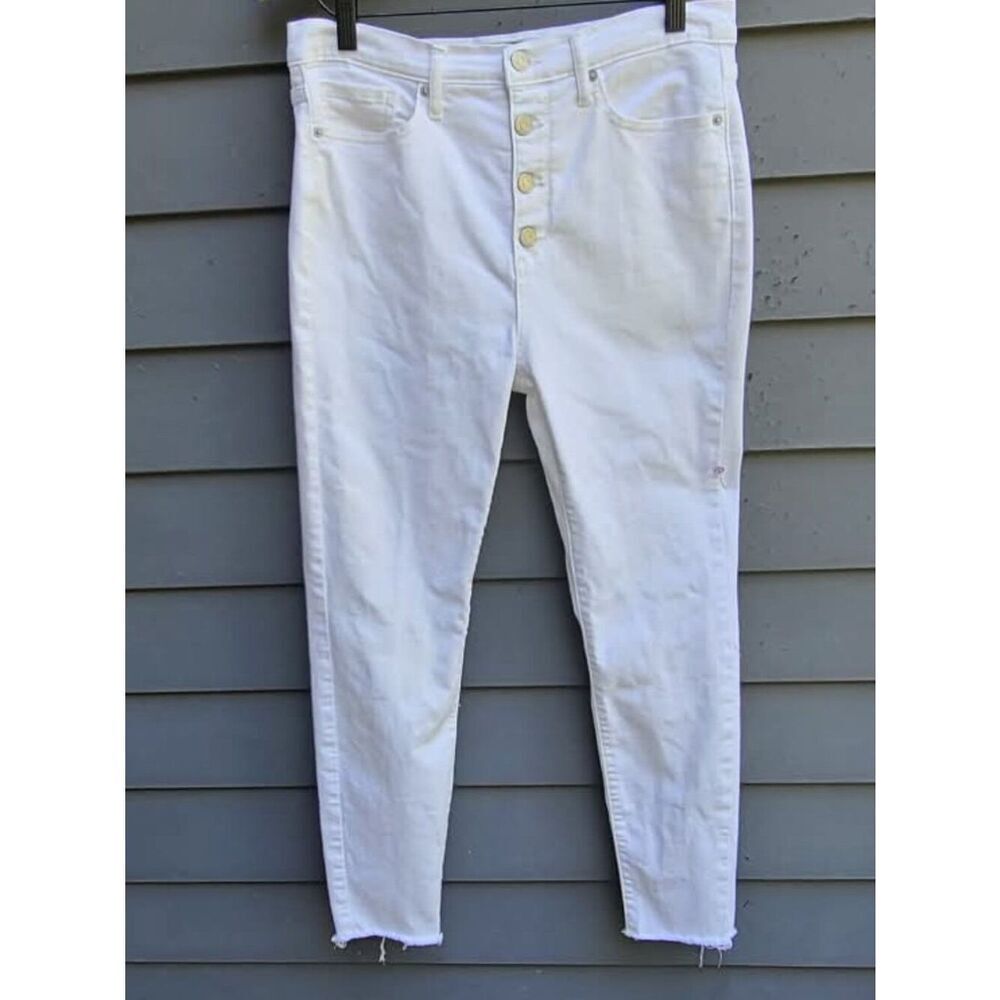 Banana Republic Factory White High Rise Skinny 4 Button Fly Jeans size 29/8P